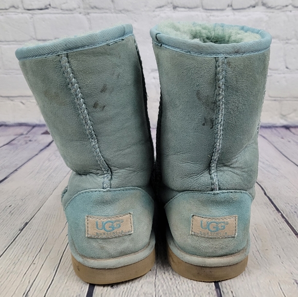 UGG | suede leather & sheepskin sherpa plush slip-on winter boots - Picture 7 of 12